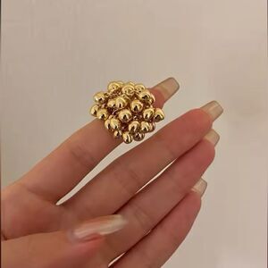 Aurora sphere Gold Cluster Ring